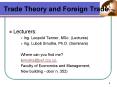 Trade Theory and Foreign Trade