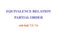 EQUIVALENCE RELATION