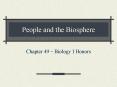 People and the Biosphere