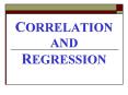 CORRELATION AND REGRESSION