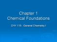Chapter 1 Chemical Foundations