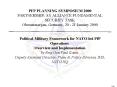 PFP PLANNING SYMPOSIUM 2000 PARTNERSHIP, AN ALLIANCE FUNDAMENTAL SECURITY TASK Oberammergau, Germany