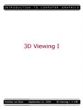 3D Viewing I