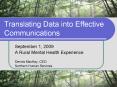 Translating Data into Effective Communications