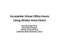 Accessible Virtual Office Hours Using Wimba Voice Direct