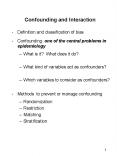 Confounding and Interaction