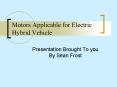 Motors Applicable for Electric Hybrid Vehicle