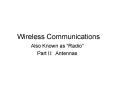 Wireless Communications