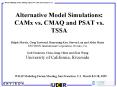 Alternative Model Simulations: CAMx vs' CMAQ and PSAT vs' TSSA