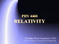 PHY 4460 RELATIVITY