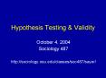 Hypothesis Testing