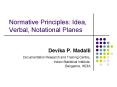 Normative Principles: Idea, Verbal, Notational Planes