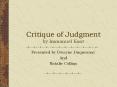 Critique of Judgment by Immanuel Kant