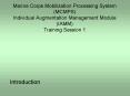 Marine Corps Mobilization Processing System MCMPS Individual Augmentation Management Module IAMM Tra