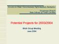 Access to State Government Information Initiative Documents Branch State Library of North Carolina