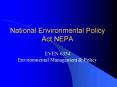 National Environmental Policy Act NEPA