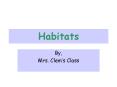 Habitats