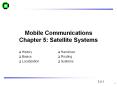 Mobile Communications Chapter 5: Satellite Systems