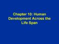 Chapter 10: Human Development Across the Life Span