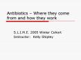 Antibiotics Where they come from and how they work
