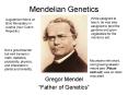 Mendelian Genetics