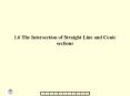 1'6 The Intersection of Straight Line and Conic sections
