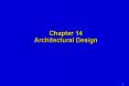 Chapter 14 Architectural Design