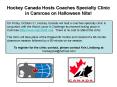 Hockey Canada Hosts Coaches Specialty Clinic in Camrose on Halloween Nite