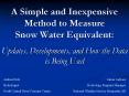 A Simple and Inexpensive Method to Measure Snow Water Equivalent: