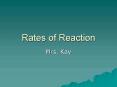 Rates of Reaction