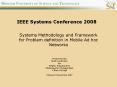Systems Methodology and Framework for Problem definition in Mobile Ad hoc Networks