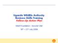 Uganda Wildlife Authority Business Skills Training FollowUp Action Plan