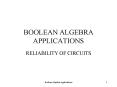 BOOLEAN ALGEBRA APPLICATIONS