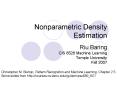 Nonparametric Density Estimation