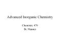 Advanced Inorganic Chemistry