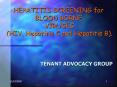 HEPATITIS SCREENING for BLOOD BORNE VIRUSES HIV, Hepatitis C and Hepatitis B'
