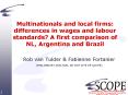 Multinationals and local firms: differences in wages and labour standards A first comparison of NL,