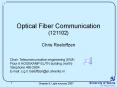 Optical Fiber Communication 121102