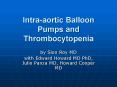 Intraaortic Balloon Pumps and Thrombocytopenia