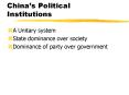 Chinas Political Institutions
