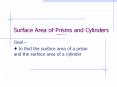 Surface Area of Prisms and Cylinders Section 12'2