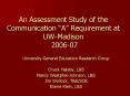An Assessment Study of the Communication A Requirement at UWMadison 200607