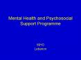 Mental Health and Psychosocial Support Programme