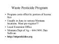 Waste Pesticide Program