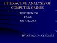 INTERACTIVE ANALYSIS OF COMPUTER CRIMES