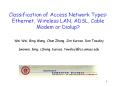 Classification of Access Network Types: Ethernet, Wireless LAN, ADSL, Cable Modem or Dialup