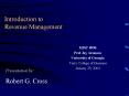 Introduction to Revenue Management