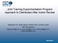 Joint Training Experimentation Program Approach to Distributed After Action Review