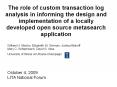 The role of custom transaction log analysis in informing the design and implementation of a locally developed open source metasearch application