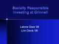 Socially Responsible Investing at Grinnell